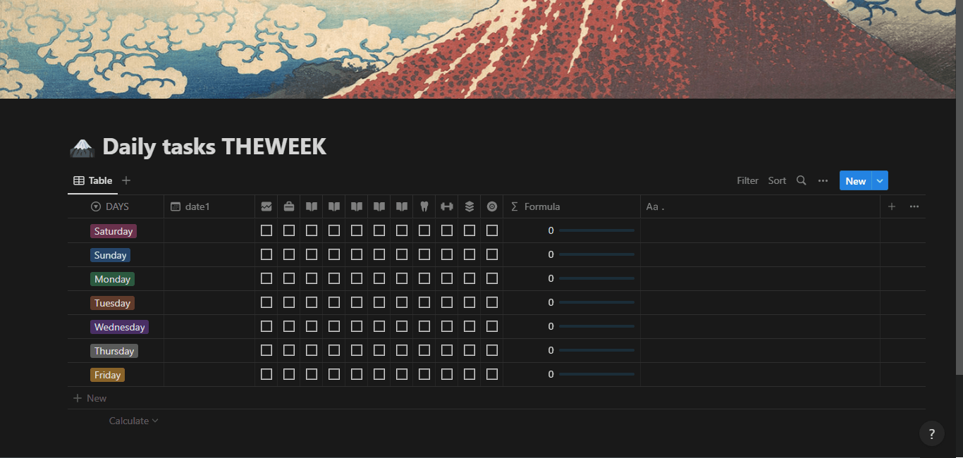 Track Habits/متتبع العادات  Track weekly habits / متتبع العادات اليومية و الأسبوعية / سهل الاستخدام /  