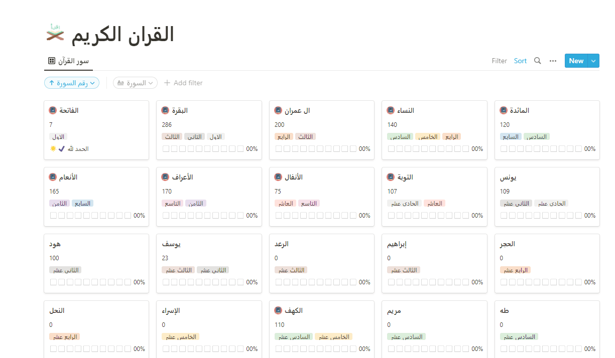 حياة مع القرآن نموذج لمتابعة تلاوة وحفظ وتدبر القرآن